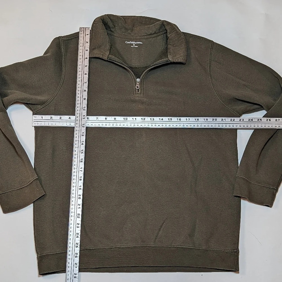 Men's Croft & Barrow® Easy-Care  Extra Soft Quarter-Zip Fleece Pullover M Green - Picture 3 of 8
